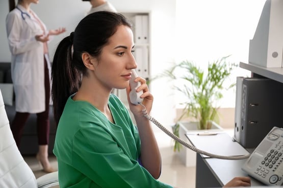 clinical intake coordinator on the phone